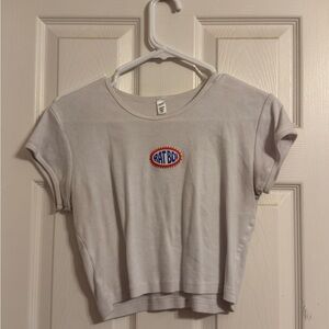 White Crop Top with Rat Boy Logo